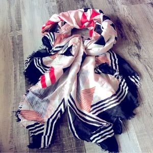 Express pink and black southwestern print scarf